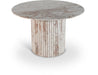 Meridian Furniture - Genoa 48" Cream Genuine Marble Dining Table - 248Breccia-DT48 - GreatFurnitureDeal