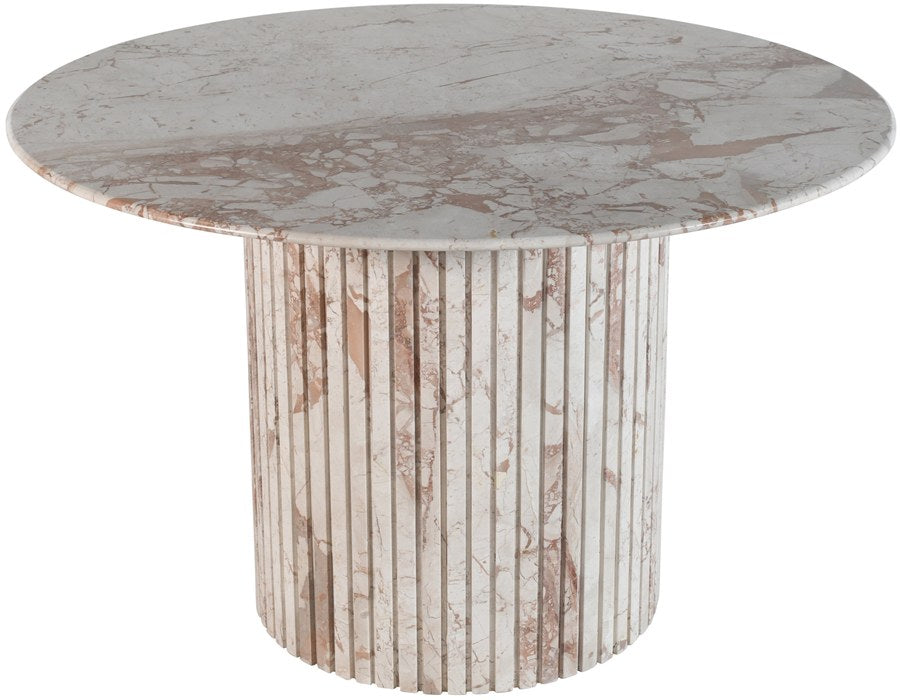 Meridian Furniture - Genoa 48" Cream Genuine Marble Dining Table - 248Breccia-DT48 - GreatFurnitureDeal