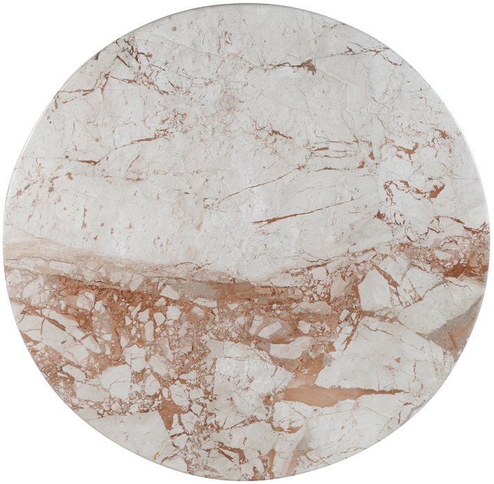 Meridian Furniture - Genoa 48" Cream Genuine Marble Dining Table - 248Breccia-DT48 - GreatFurnitureDeal