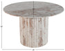 Meridian Furniture - Genoa 48" Cream Genuine Marble Dining Table - 248Breccia-DT48 - GreatFurnitureDeal