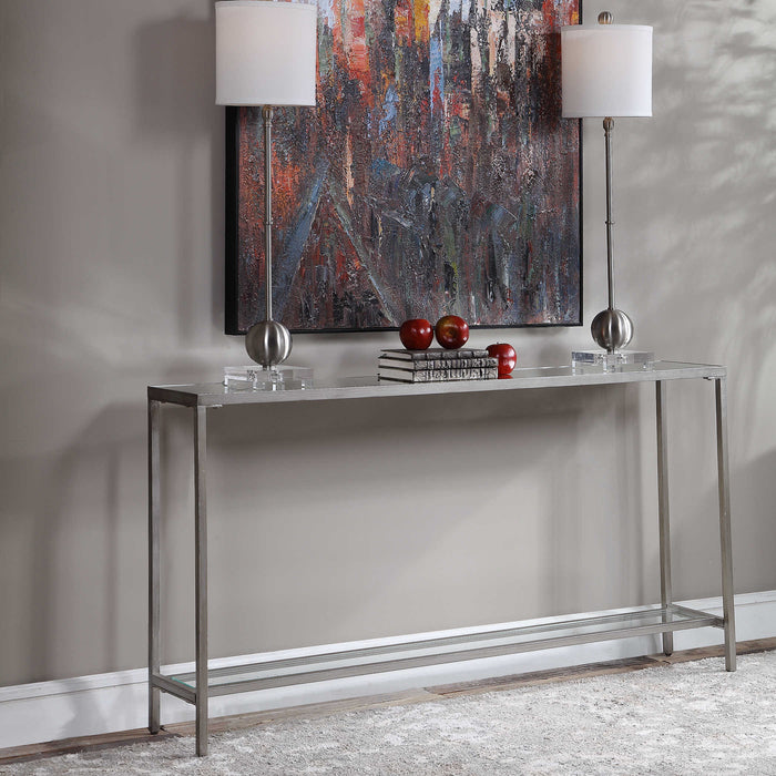 Uttermost - Hayley Silver Console Table - 24913 - GreatFurnitureDeal