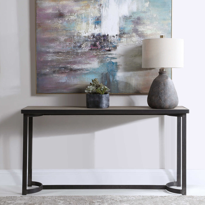 Uttermost - Basuto Steel Console Table - 24951 - GreatFurnitureDeal