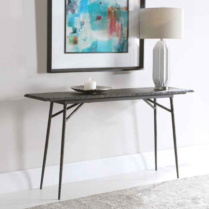 Uttermost - Basuto Steel Console Table - 24953 - GreatFurnitureDeal