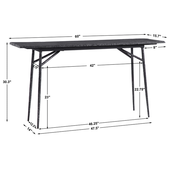 Uttermost - Basuto Steel Console Table - 24953