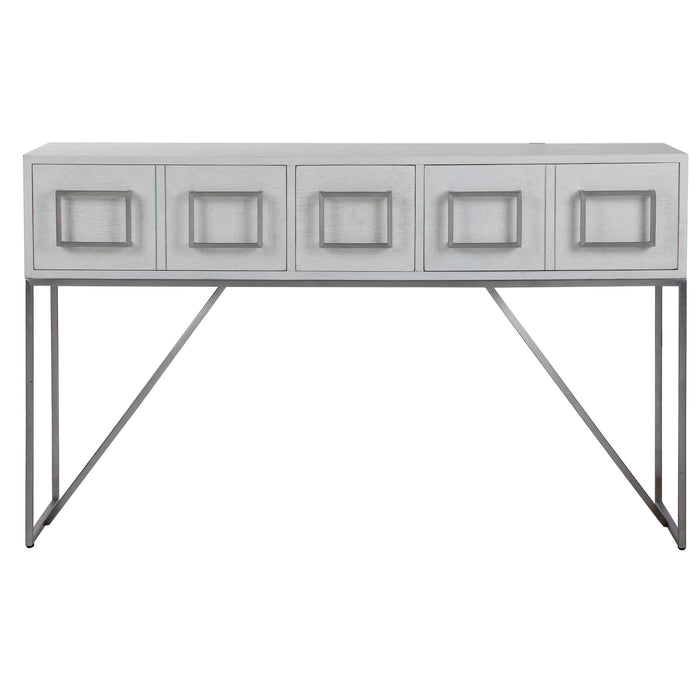 Uttermost - Abaya White Console Table - 24954 - GreatFurnitureDeal