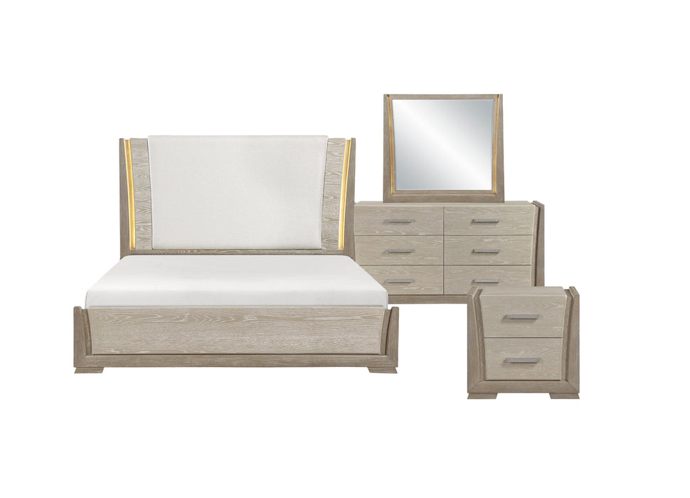 Homelegance - Aeon 4 Piece California King Bedroom Set in Light Gray - 2496K-1CK*4 - GreatFurnitureDeal