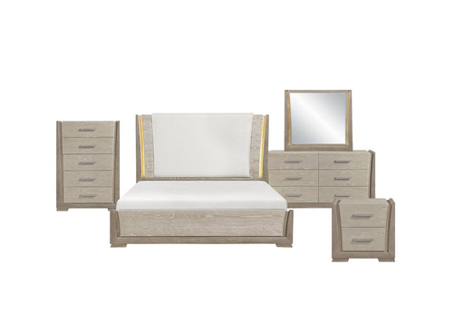 Homelegance - Aeon 5 Piece California King Bedroom Set in Light Gray - 2496K-1CK*9 - GreatFurnitureDeal