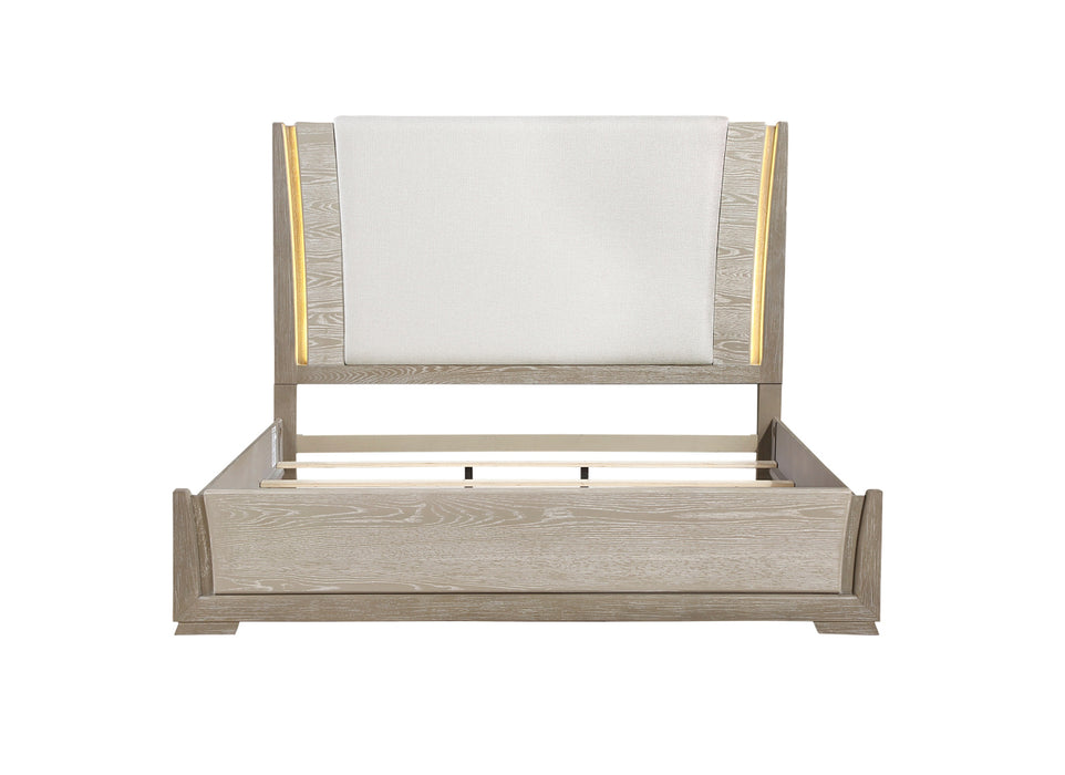 Homelegance - Aeon 4 Piece Queen Bedroom Set in Light Gray - 2496-1*4 - GreatFurnitureDeal