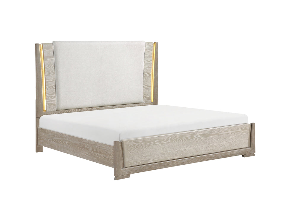 Homelegance - Aeon 3 Piece Queen Bedroom Set in Light Gray - 2496-1*3 - GreatFurnitureDeal