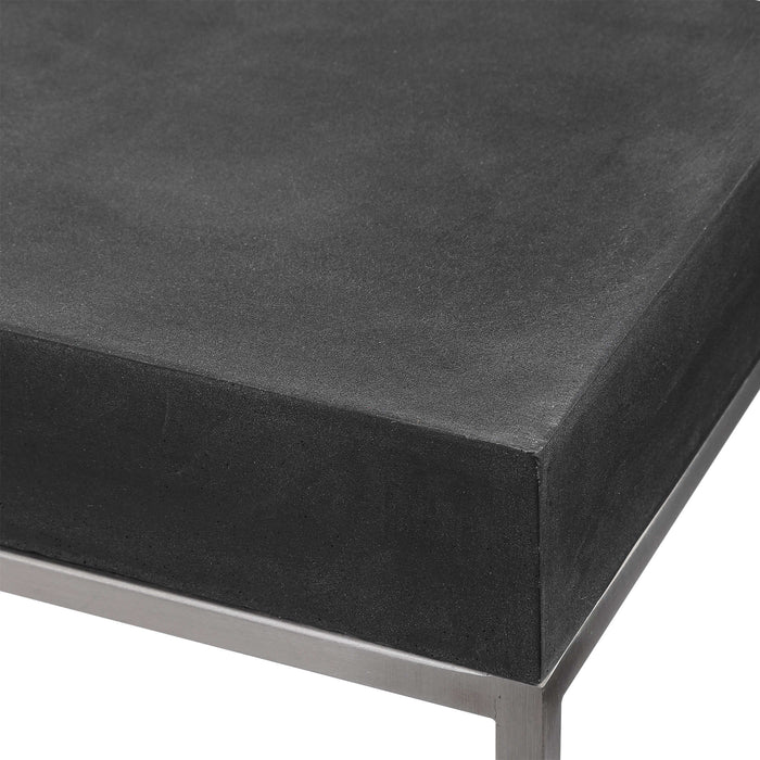 Uttermost - Jase Black Concrete Console Table - 24974 - GreatFurnitureDeal