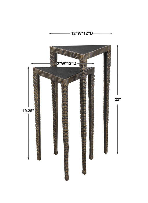 Uttermost - Samiria Triangular Accent Tables, S/2 - 24977 - GreatFurnitureDeal
