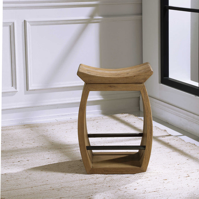 Uttermost - Connor Modern Wood Counter Stool - 24988