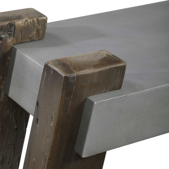 Uttermost - Lavin Industrial Concrete Bench - 24991