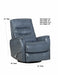 Motion Ease - Monroe Swivel Glider Recliner in Medium Blue - 250-93-62 - GreatFurnitureDeal
