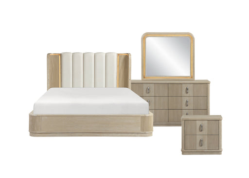 Homelegance - Ribbon 5 Piece Queen Bedroom Set in Light Brown - 2500-1*9 - GreatFurnitureDeal