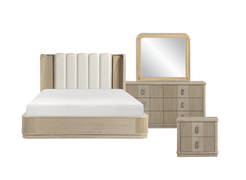 Homelegance - Ribbon 4 Piece California King Bedroom Set in Light Brown - 2500K-1CK*4 - GreatFurnitureDeal