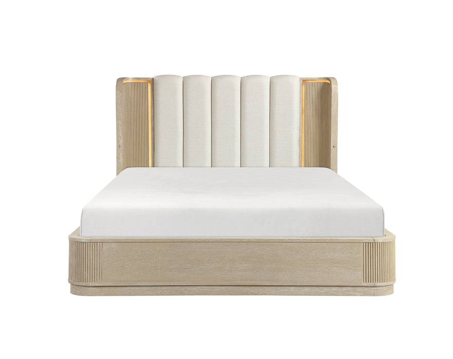 Homelegance - Ribbon Queen Bed in Light Brown - 2500-1* - GreatFurnitureDeal