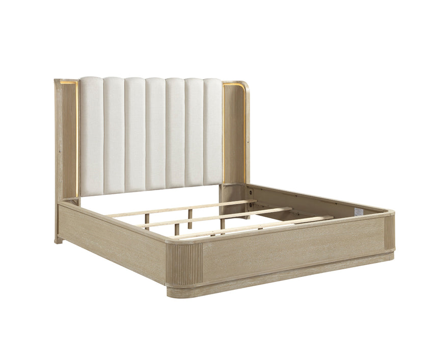 Homelegance - Ribbon 4 Piece Queen Bedroom Set in Light Brown - 2500-1*4