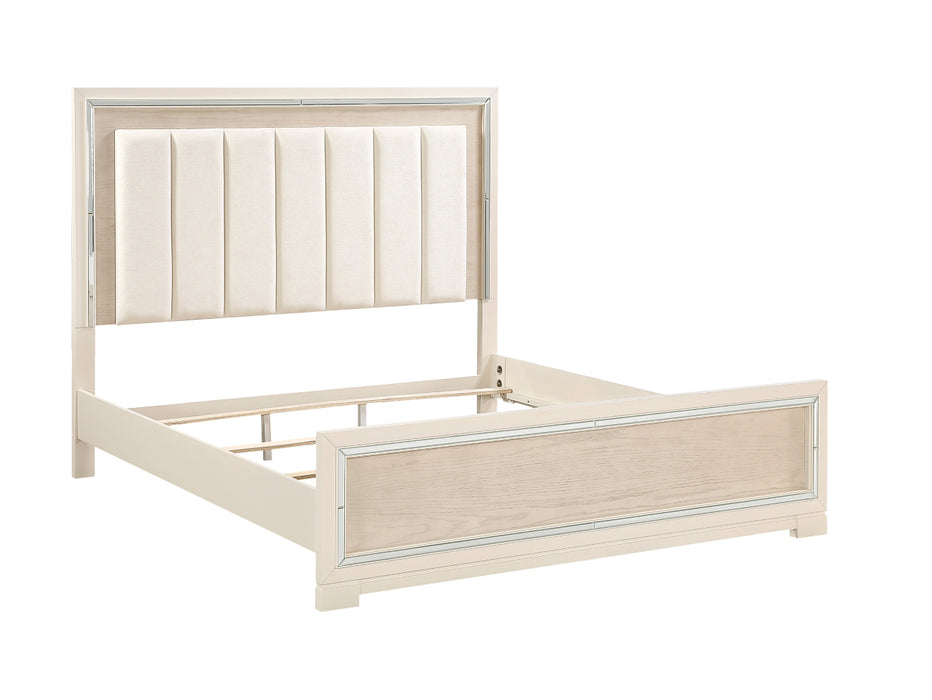 Homelegance - Alabaster 4 Piece California King Bedroom Set in White - 2506K-1CK*4