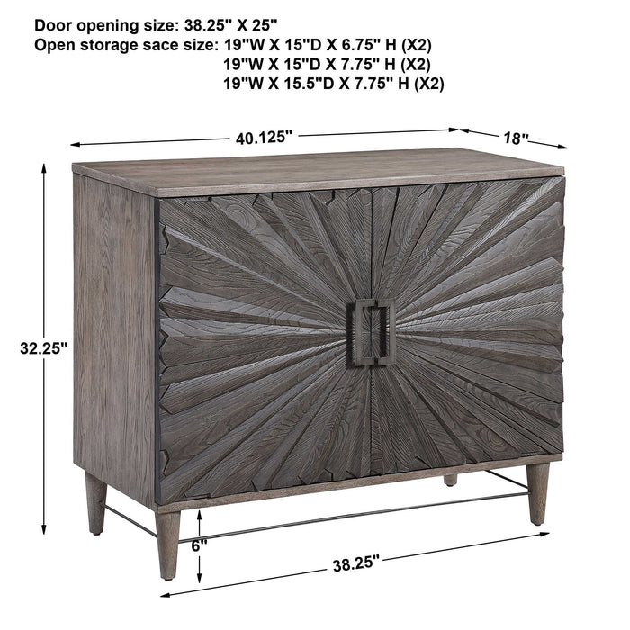 Uttermost - Shield Gray Oak 2 Door Cabinet - 25085 - GreatFurnitureDeal