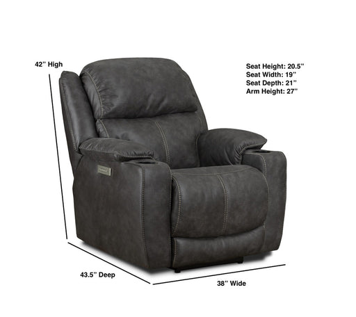 Motion Ease - Ridgeview Triple Power Recliner W/ Zero Gravity Mechanism in Steel - 251-96-14 - GreatFurnitureDeal