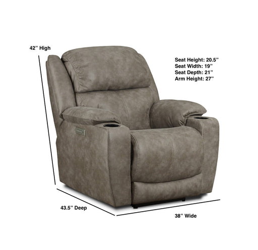 Motion Ease - Ridgeview Triple Power Recliner W/ Zero Gravity Mechanism in Fog - 251-96-17 - GreatFurnitureDeal