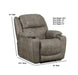 Motion Ease - Ridgeview Triple Power Recliner W/ Zero Gravity Mechanism in Fog - 251-96-17 - GreatFurnitureDeal