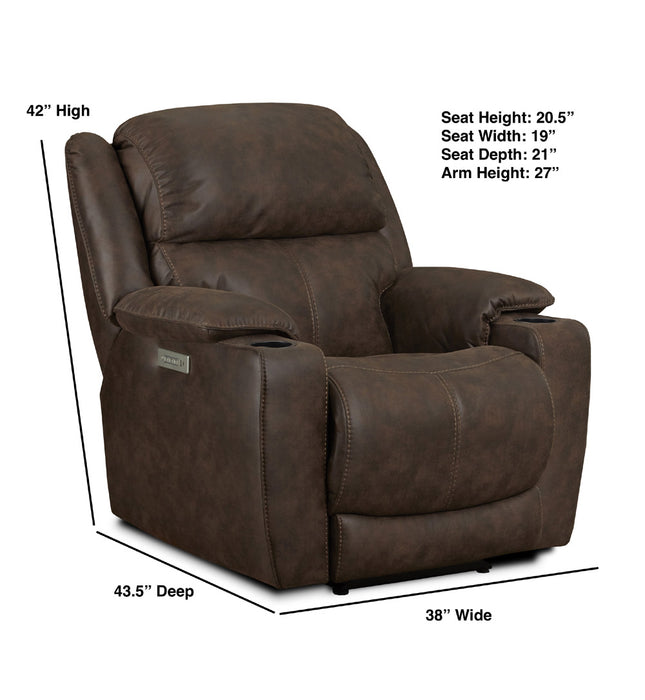 Motion Ease - Ridgeview Triple Power Recliner W/ Zero Gravity Mechanism in Walnut - 251-96-21 - GreatFurnitureDeal