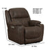 Motion Ease - Ridgeview Triple Power Recliner W/ Zero Gravity Mechanism in Walnut - 251-96-21 - GreatFurnitureDeal