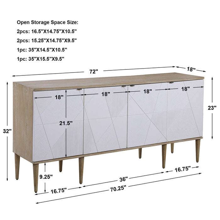 Uttermost - Tightrope 4 Door Modern Sideboard Cabinet - 25101