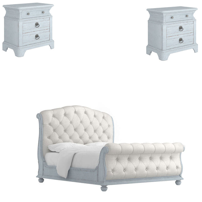 ART Furniture - Summer Creek 3 Piece Queen Sleigh Bedroom Set in Shutter Blue - 251125-251143-1361-3SET - GreatFurnitureDeal