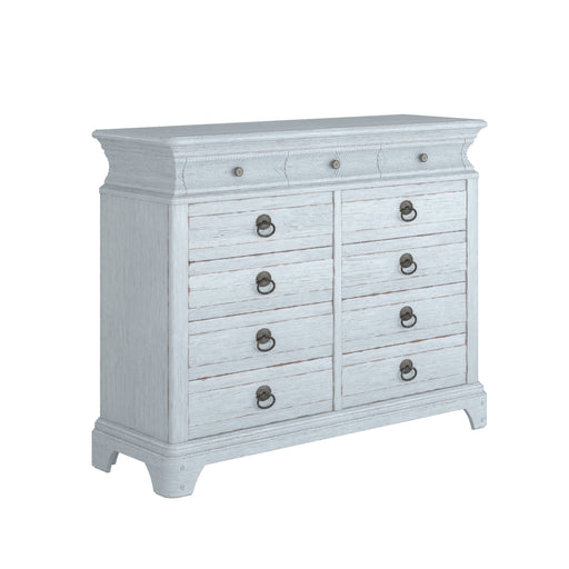 ART Furniture - Summer Creek Light Keeper's Dresser with Mirror in Shutter Blue - 251131-251122-1361 - GreatFurnitureDeal