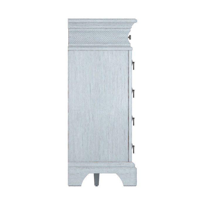 ART Furniture - Summer Creek 5 Piece King Sleigh Bedroom Set in Shutter Blue - 251126-251143-1361-5SET - GreatFurnitureDeal