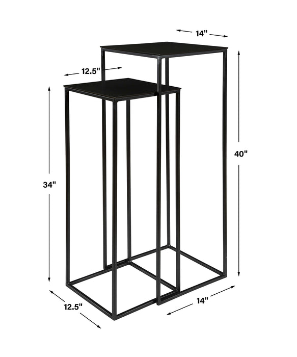 Uttermost - Coreene Nesting Pedestal Tables, S/2 - 25121 - GreatFurnitureDeal