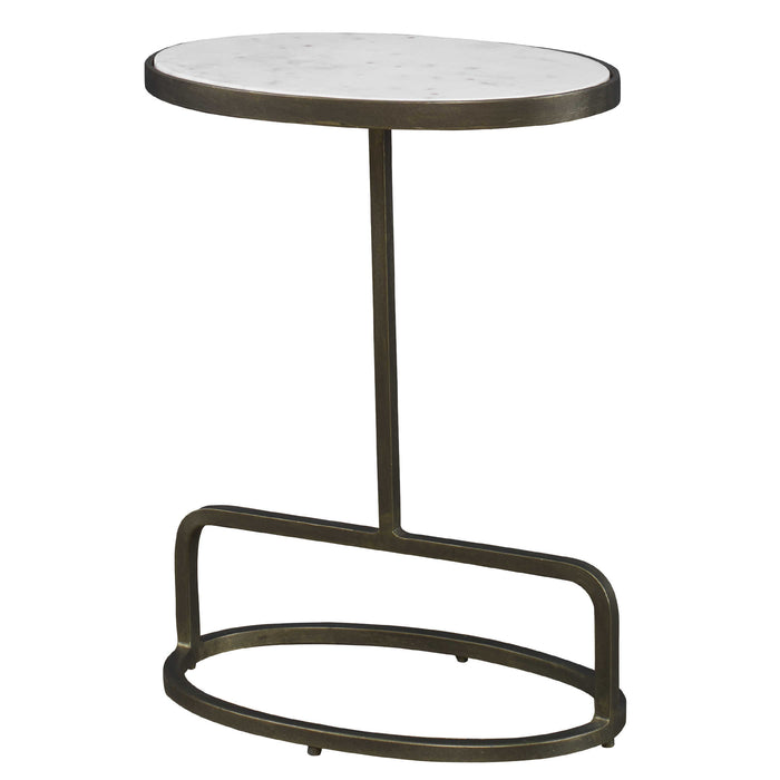 Uttermost - Jessenia White Marble Accent Table - 25135 - GreatFurnitureDeal