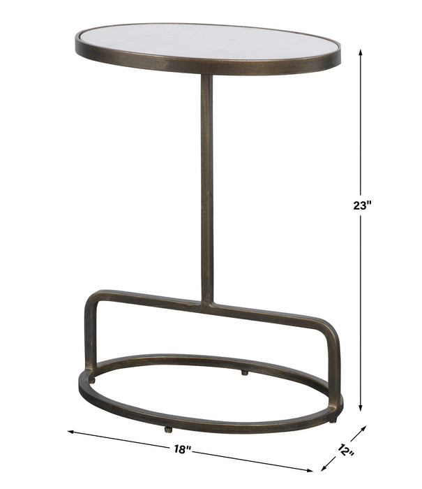 Uttermost - Jessenia White Marble Accent Table - 25135