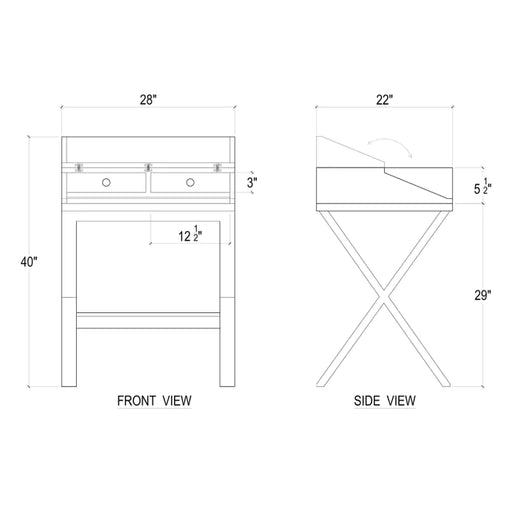 Bramble - Conservatory Desk - BR-25152 - GreatFurnitureDeal