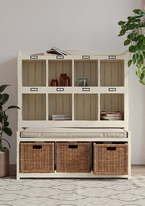 Bramble - Hancock Storage Cabinet w- Trundle Bench - BR-25160WHDLN126RGZE