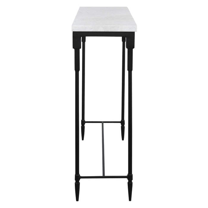 Uttermost - Bourges White Marble Console Table - 25165 - GreatFurnitureDeal