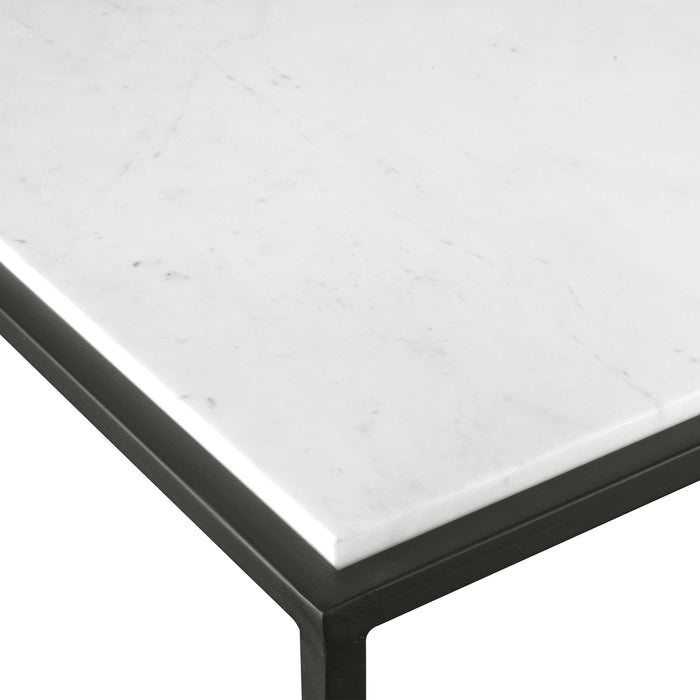 Uttermost - Vola Modern White Marble Coffee Table - 25191 - GreatFurnitureDeal