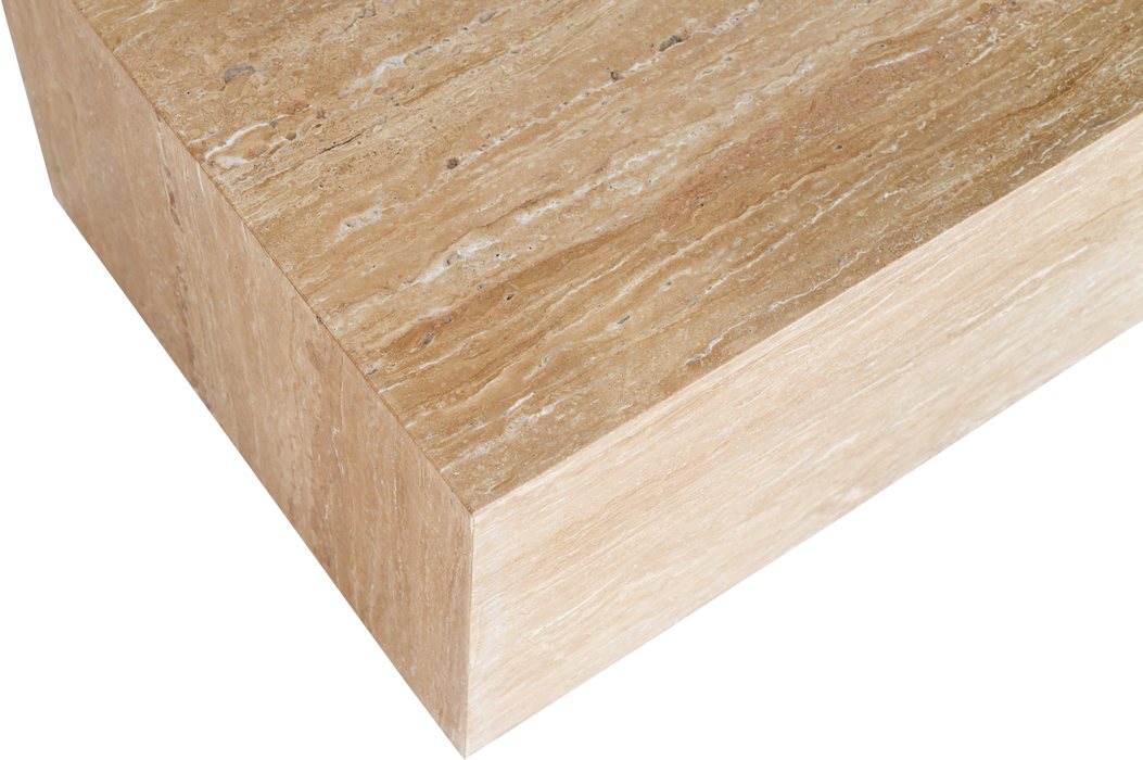 Meridian Furniture - Bolzano Natural Travertine Coffee Table - 251Travertine-CT - GreatFurnitureDeal