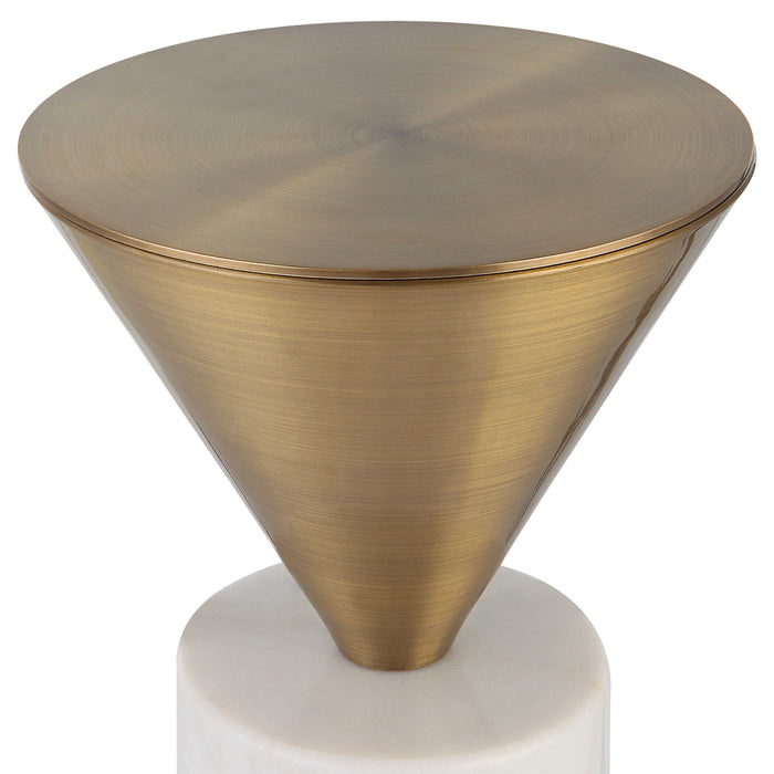 Uttermost - Top Hat Brass Drink Table - 25250 - GreatFurnitureDeal