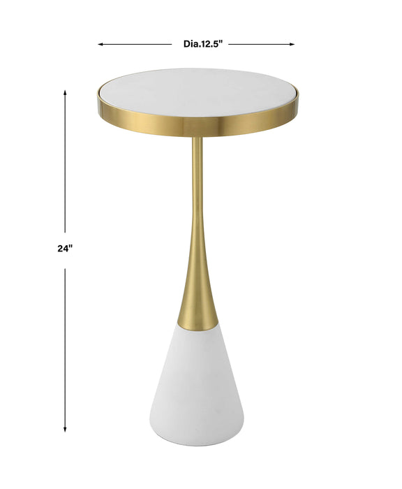 Uttermost - Apex White Concrete Accent Table - 25281