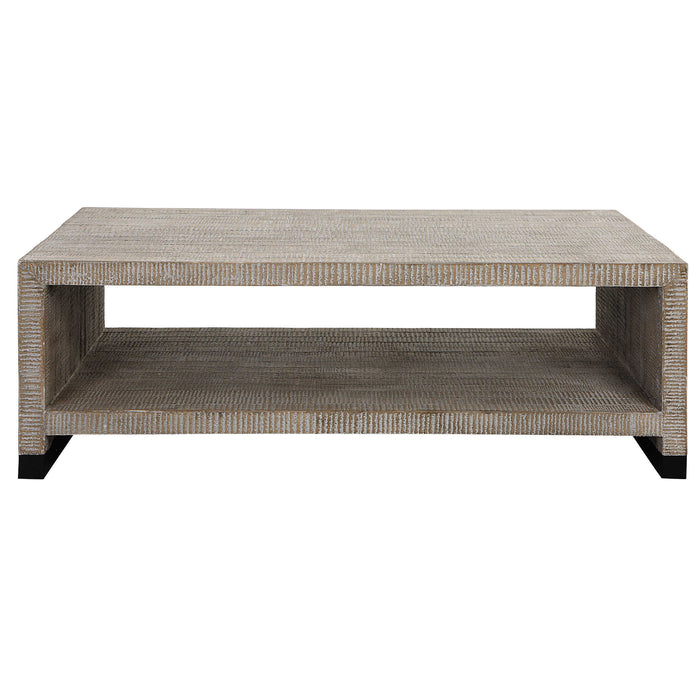 Uttermost - Bosk White Washed Coffee Table - 25285 - GreatFurnitureDeal