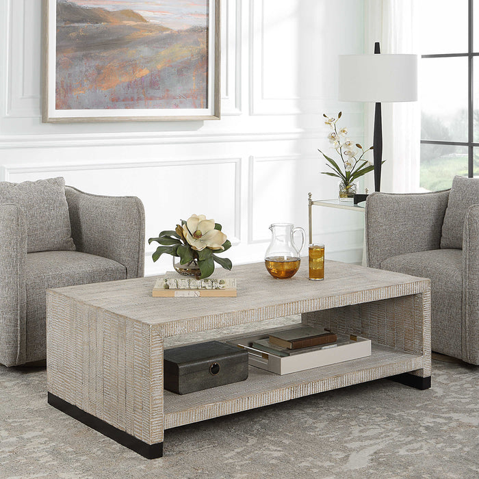 Uttermost - Bosk White Washed Coffee Table - 25285
