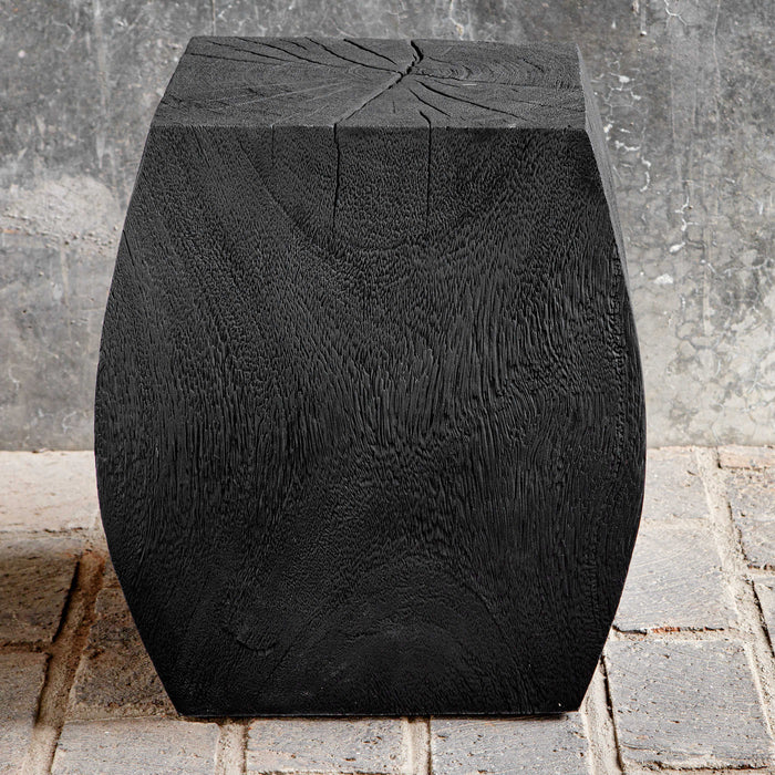 Uttermost - Grove Black Wooden Accent Stool - 25296
