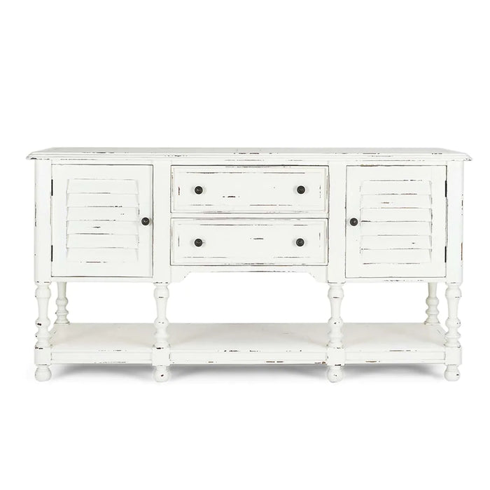 Bramble - Orleans Vanity - White Heavy Distressed - 25390WHD - GreatFurnitureDeal