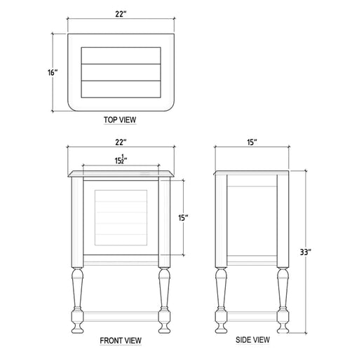 Bramble - Orleans Nightstand - BR-25404 - GreatFurnitureDeal