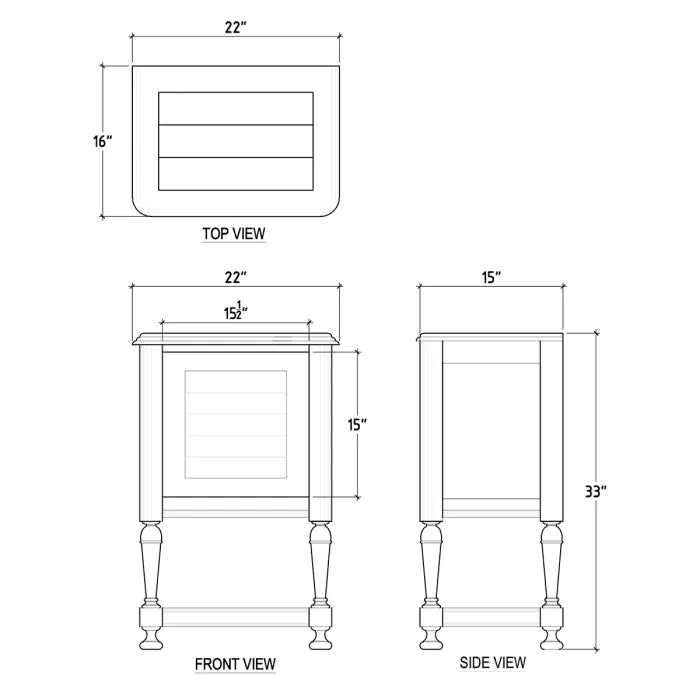Bramble - Orleans Nightstand - BR-25404 - GreatFurnitureDeal