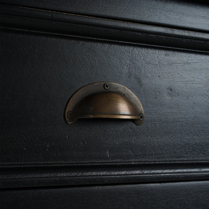 Bramble - Hudson 4 Door Sideboard - Black Distressed - 25449BHD